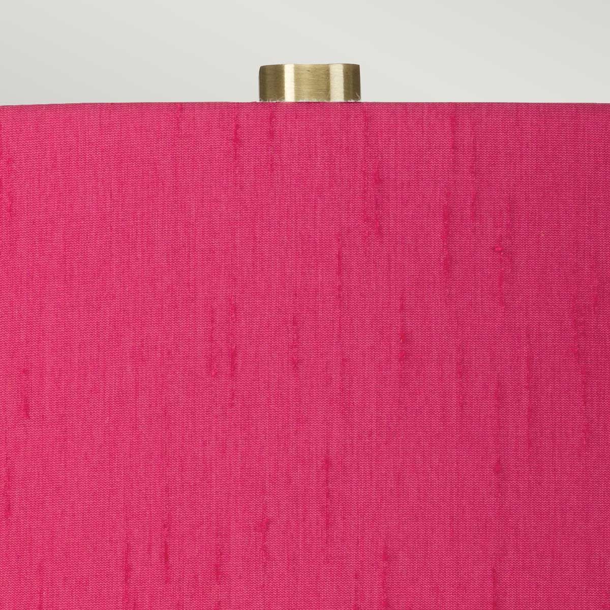 Isla White Ceramic Table Light with Cranberry Shade