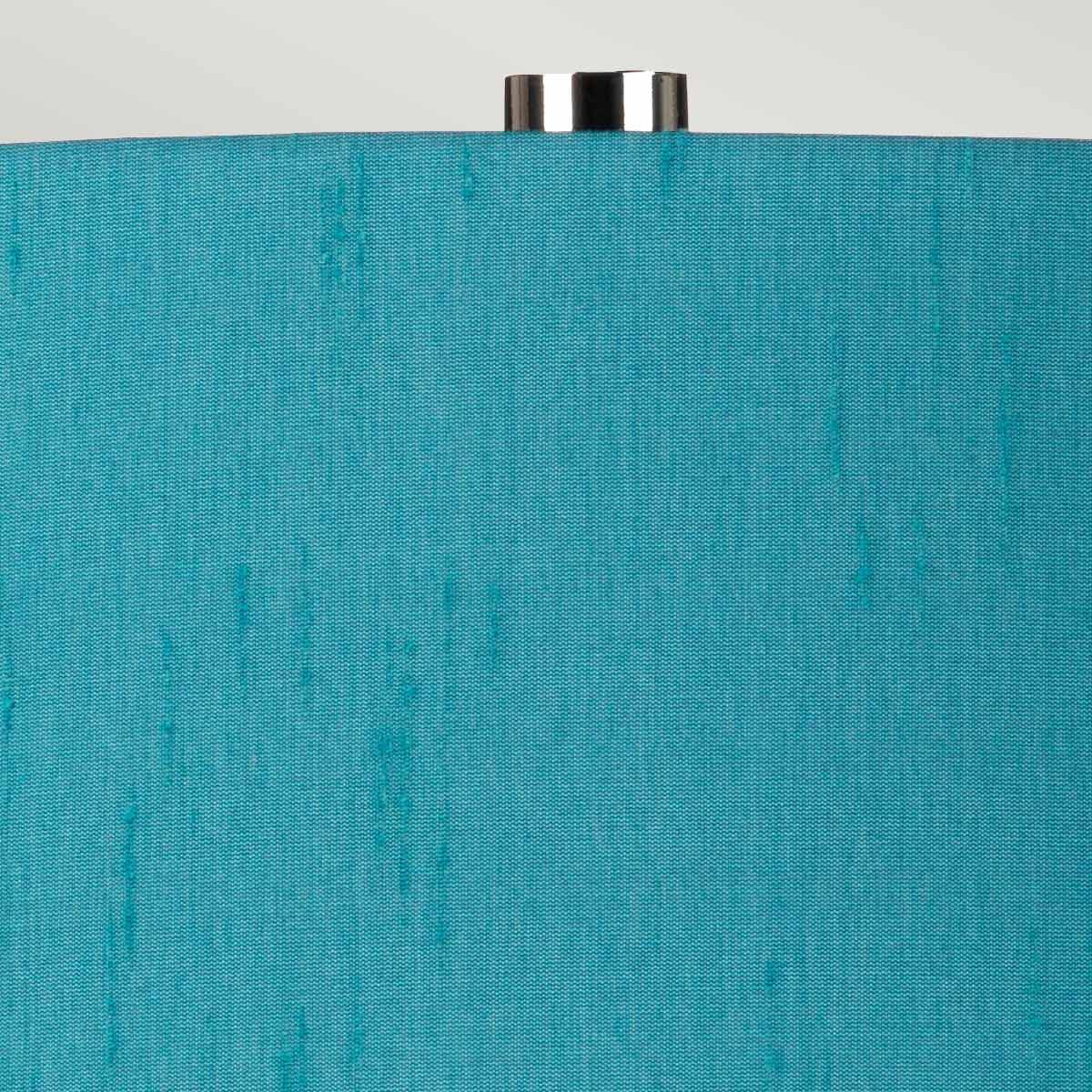 Isla White Ceramic Table Light with Teal Shade