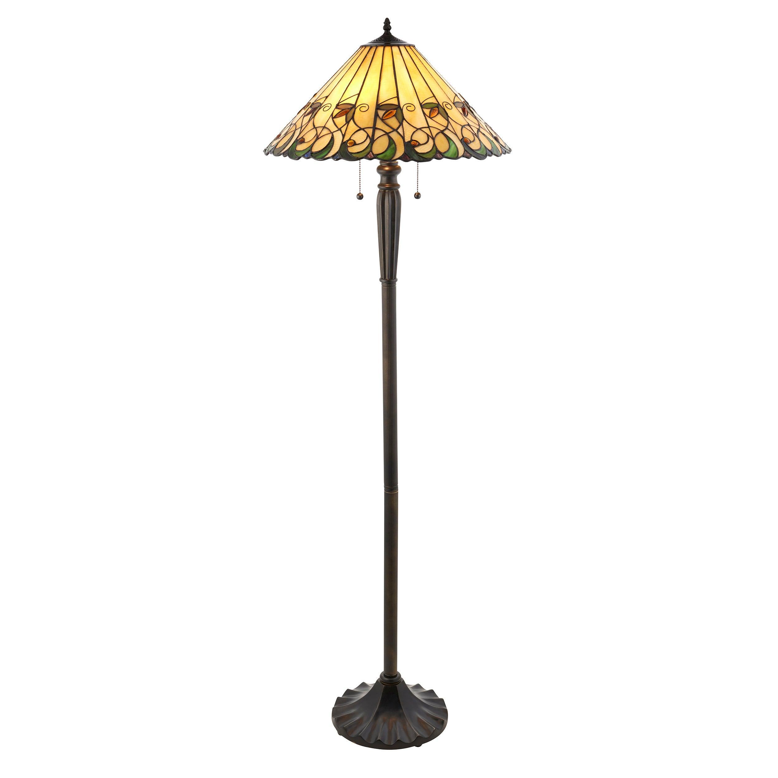 jamelia tiffany floor lamp close up image