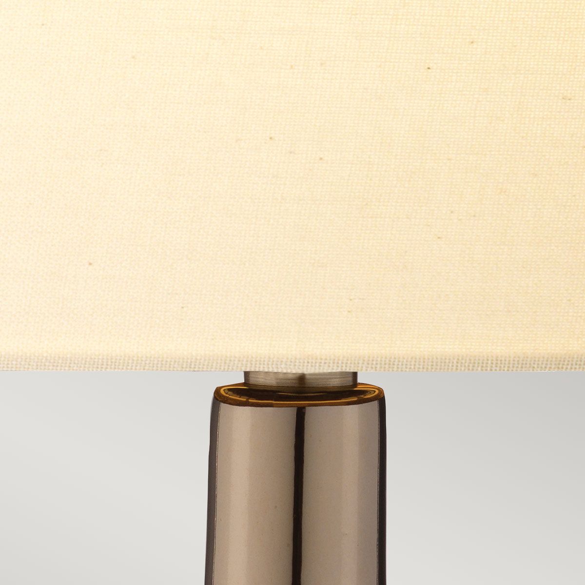 Job Bronze Metallic Ceramic Light Table Lamp - Ivory shade