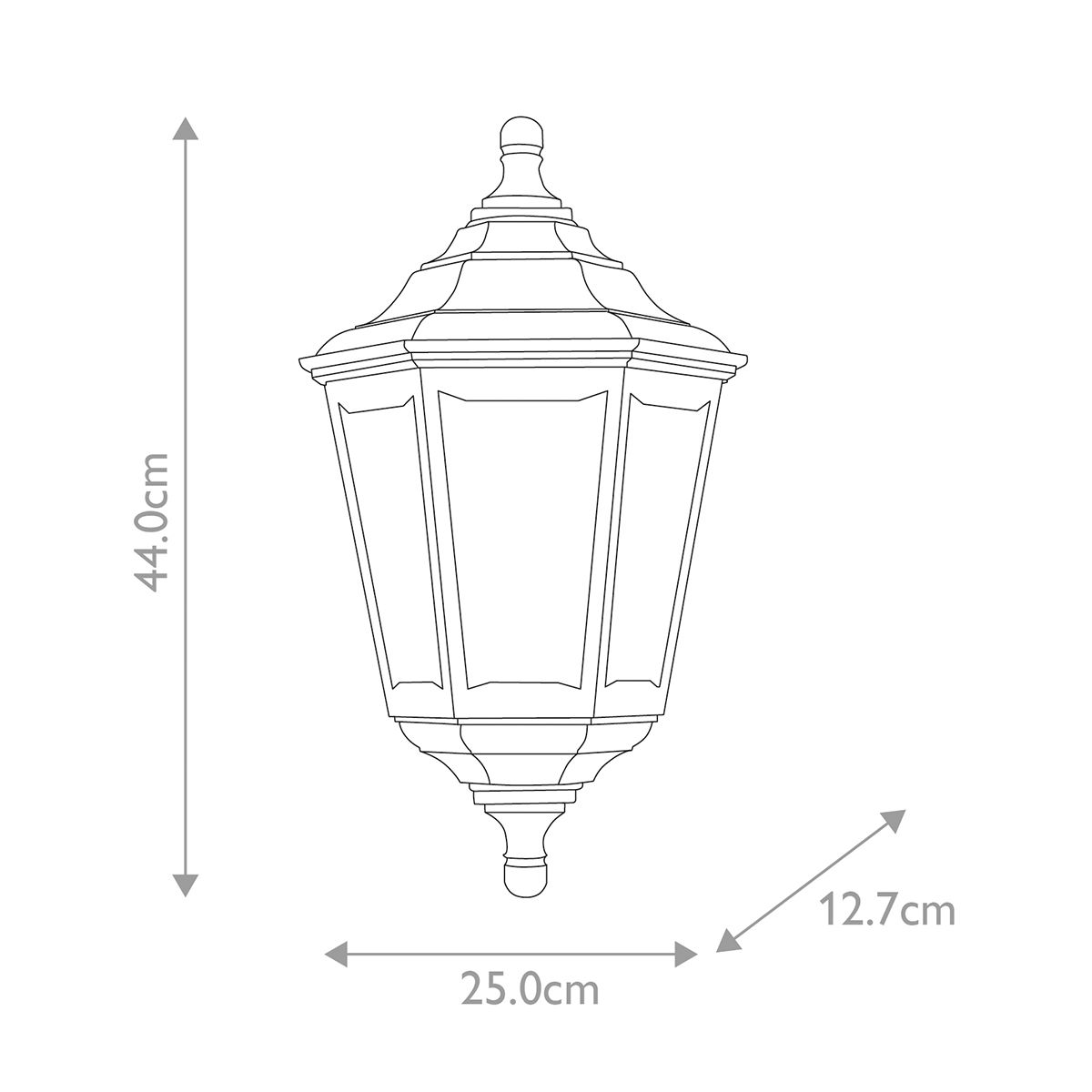 Elstead Kinsale Black Outdoor Porch Ceiling Wall Light