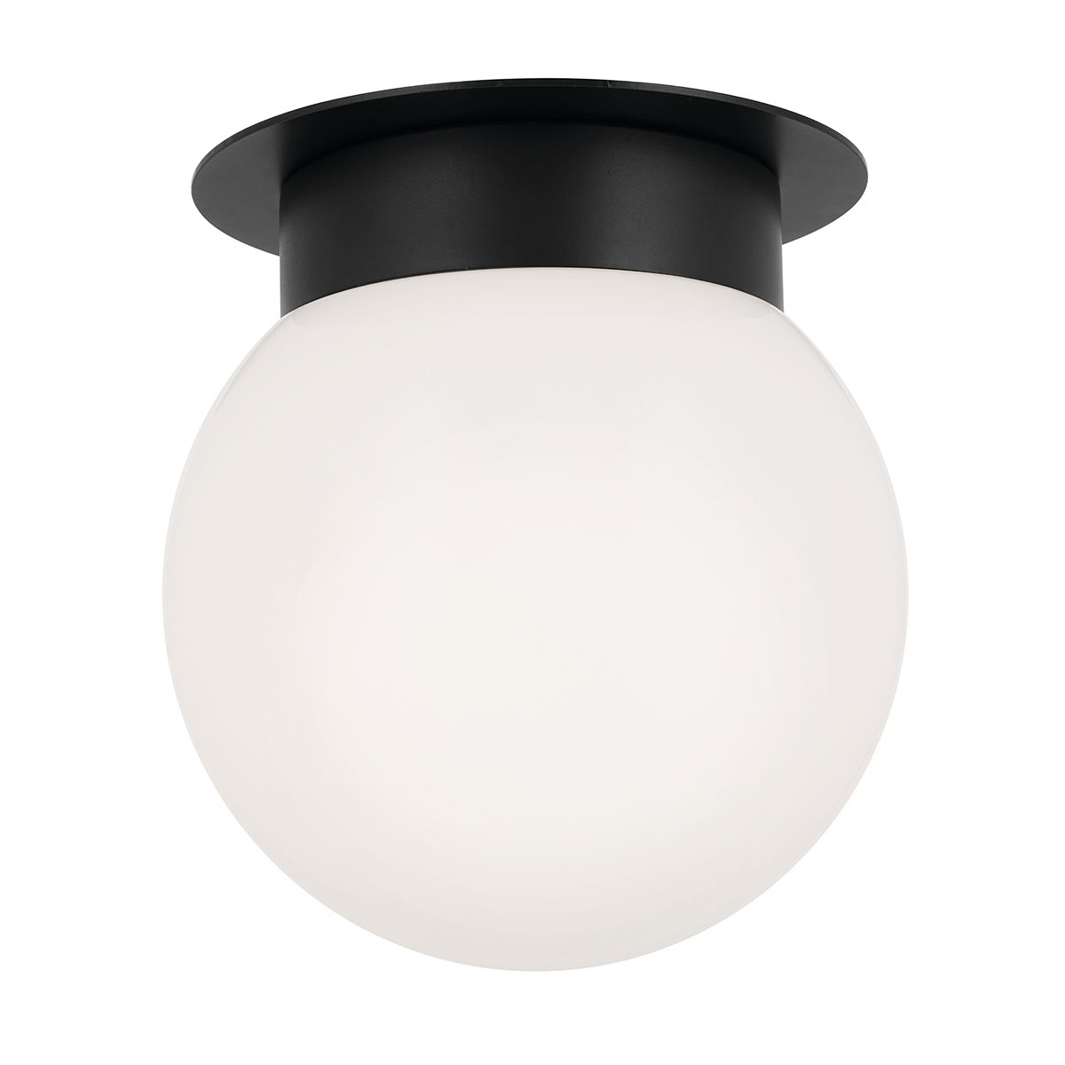 Albers Black Globe Flush Ceiling Light