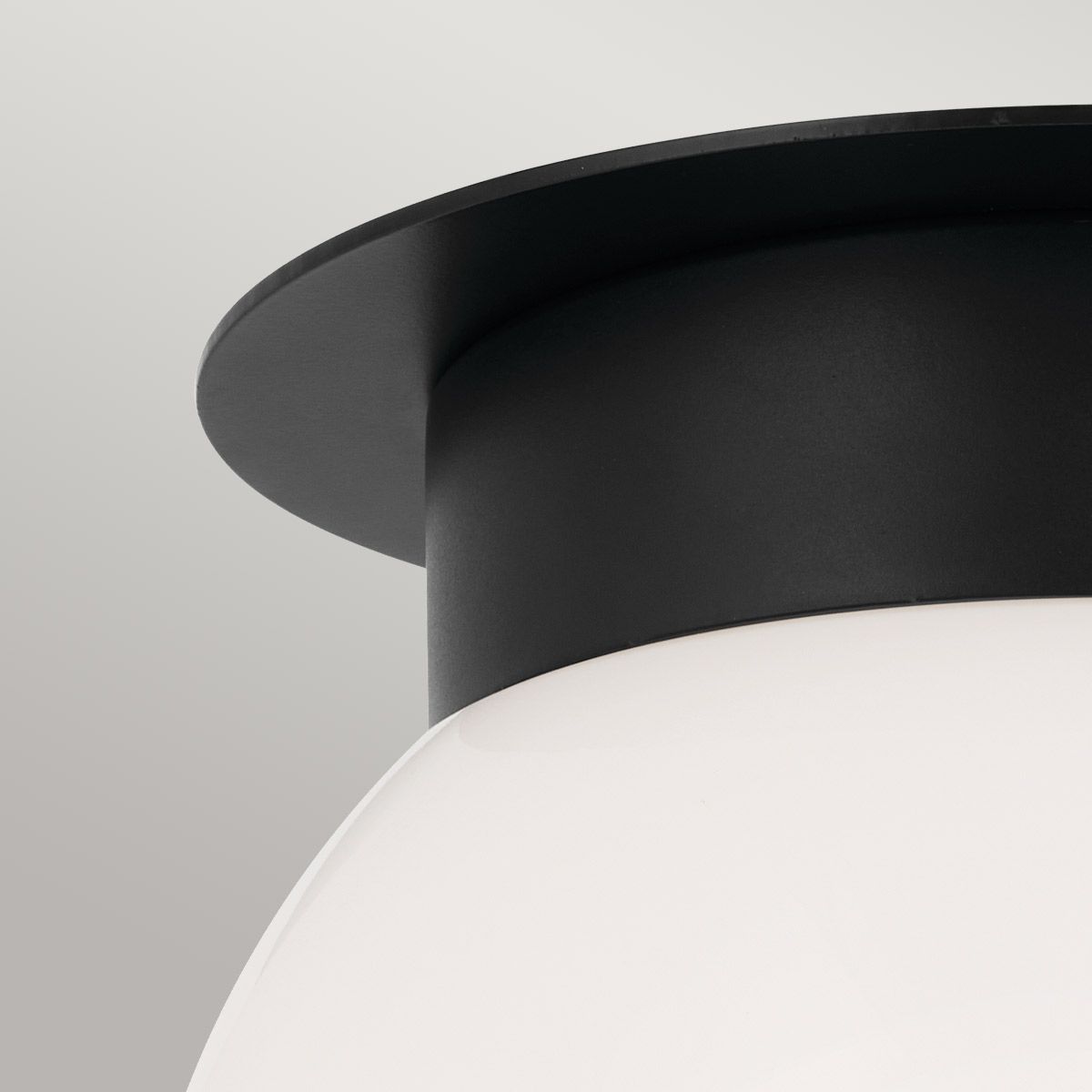 Albers Black Globe Flush Ceiling Light