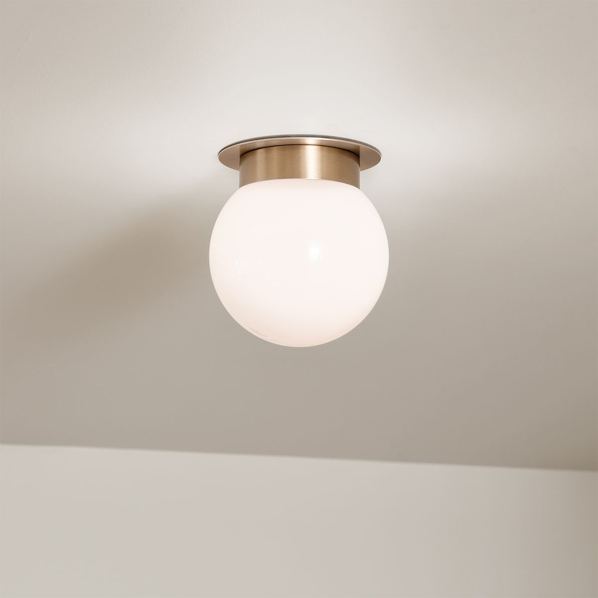 Albers Bronze Globe Flush Ceiling Light