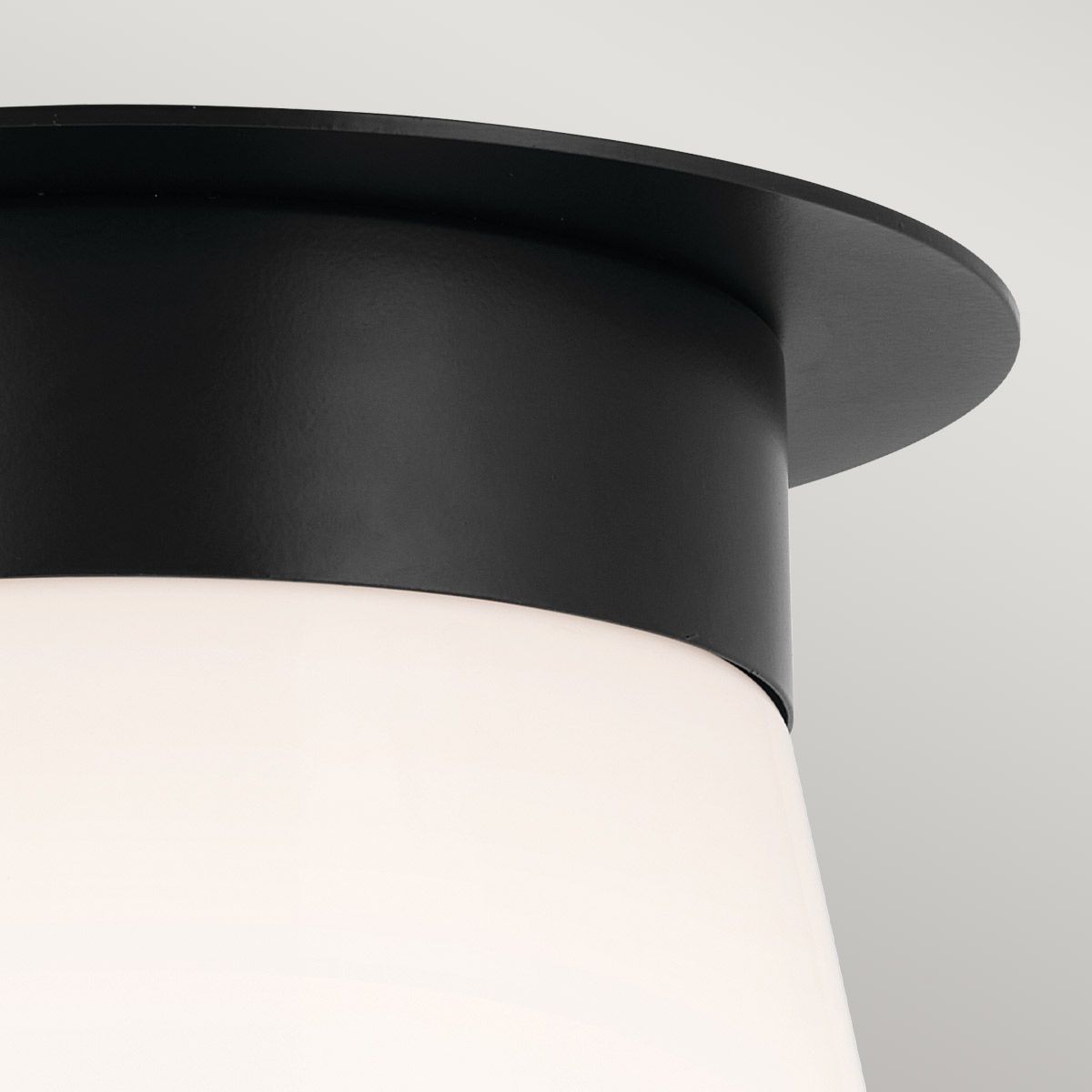 Albers Black Flush Ceiling Light