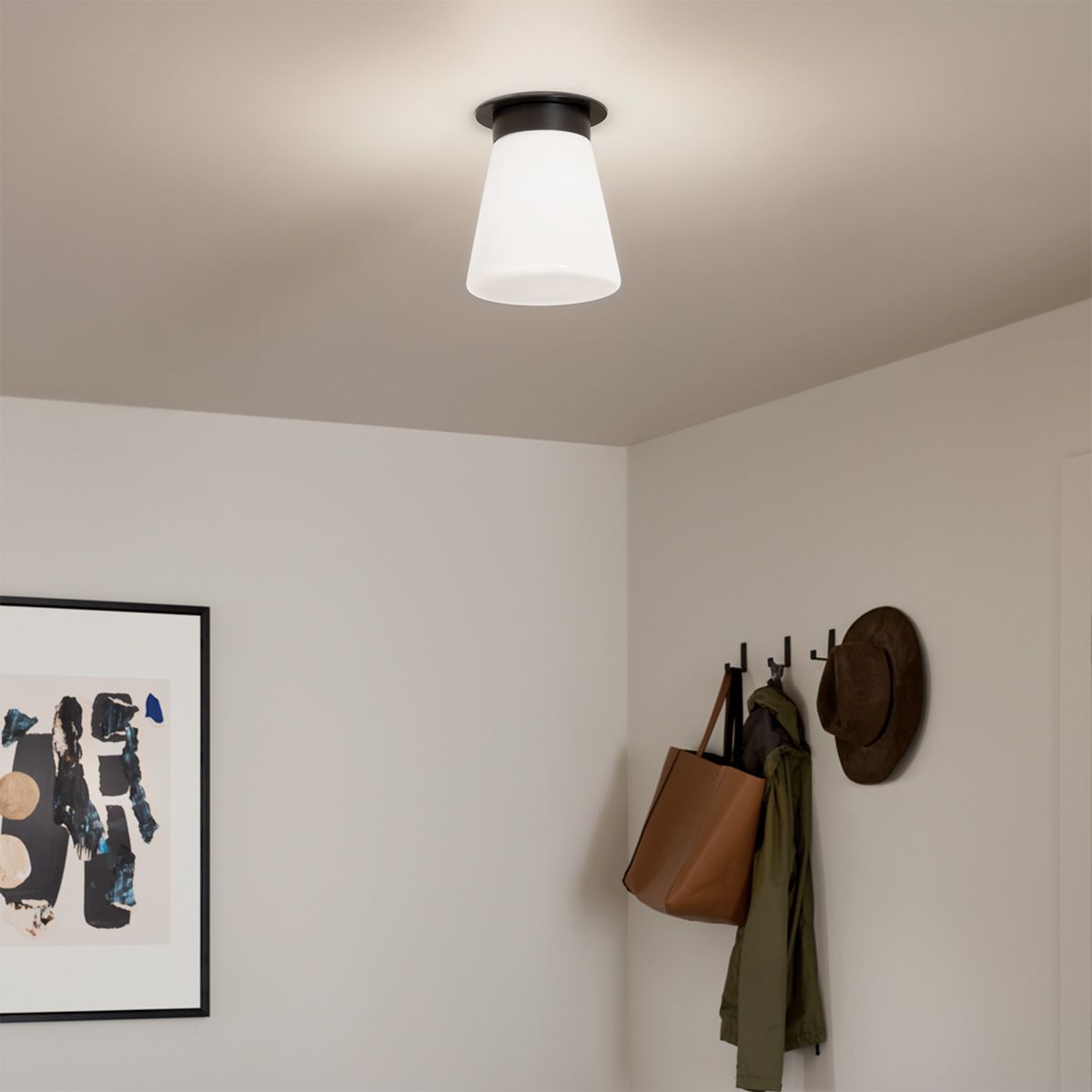 Albers Black Flush Ceiling Light
