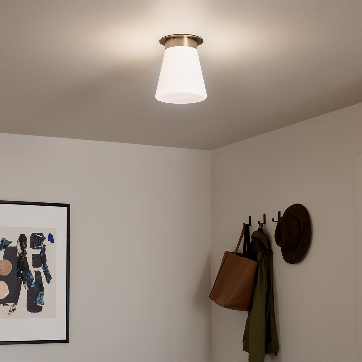Albers Bronze Flush Ceiling Light