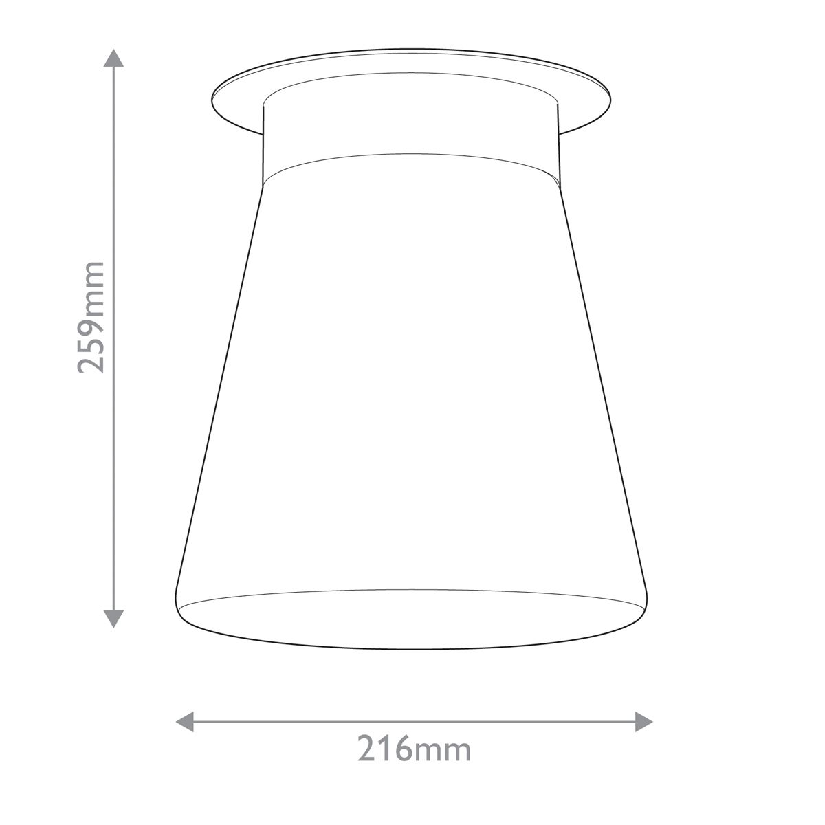 Albers Bronze Flush Ceiling Light