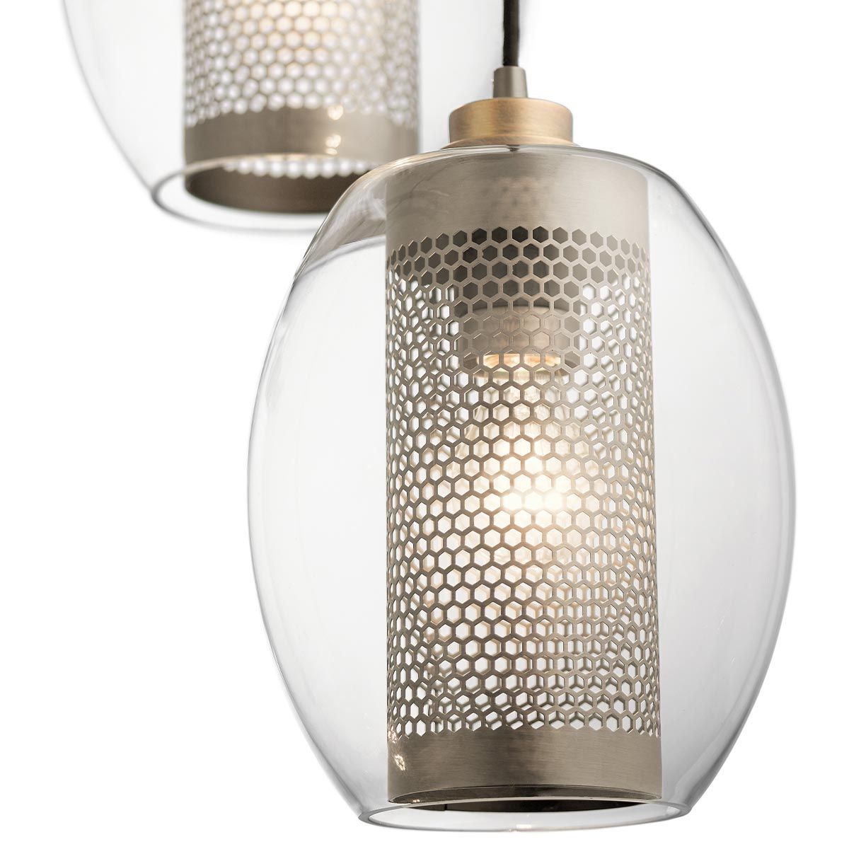 Asher Pewter Mini Ceiling Pendant Light