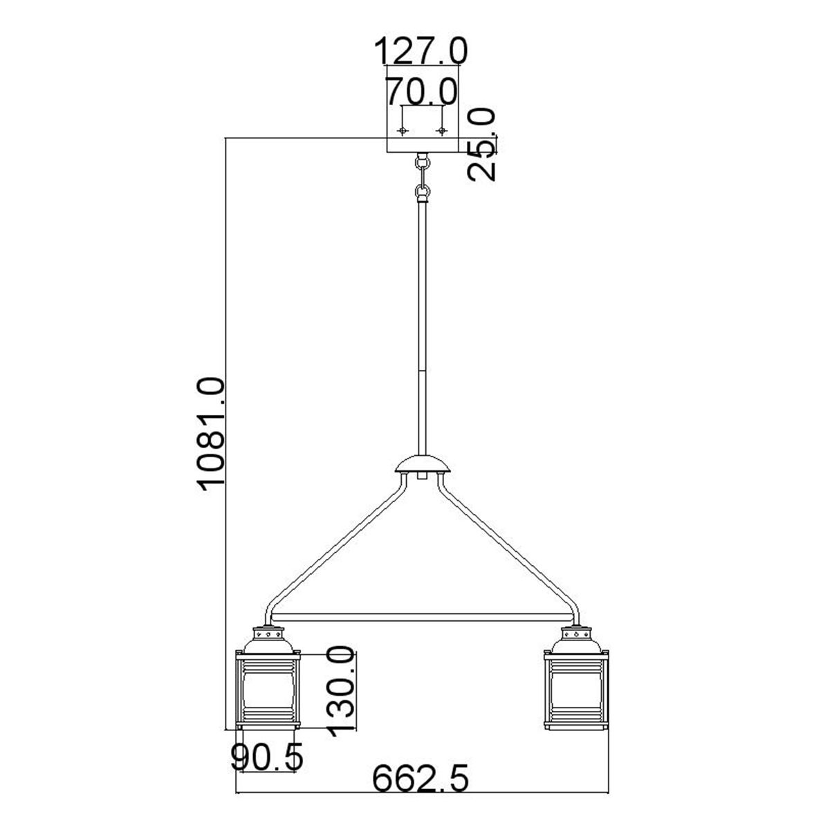 Kichler Ashland Bay 5 Light Zinc Outdoor Pendant