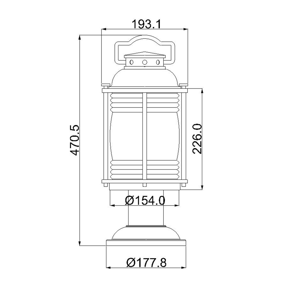 Kichler Ashland Zinc Outdoor Pedestal Light