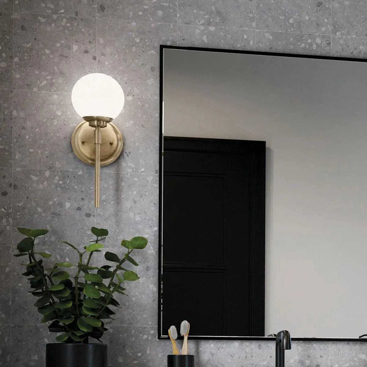 Benno Bronze Bathroom Wall Light