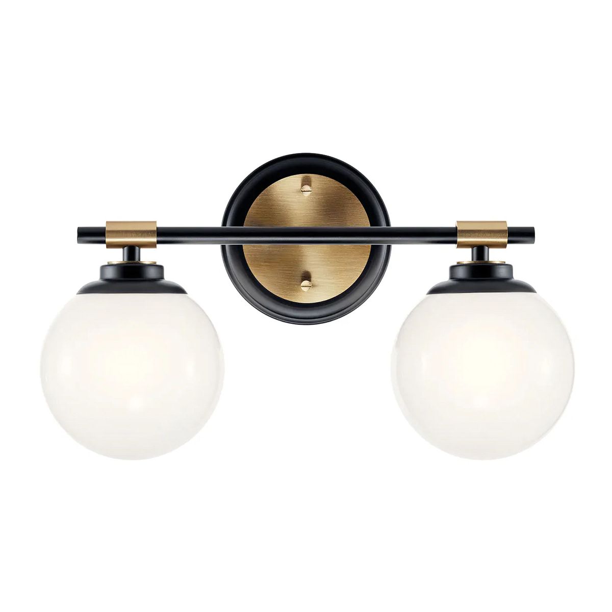 Benno Black & Bronze Double Bathroom Wall Light