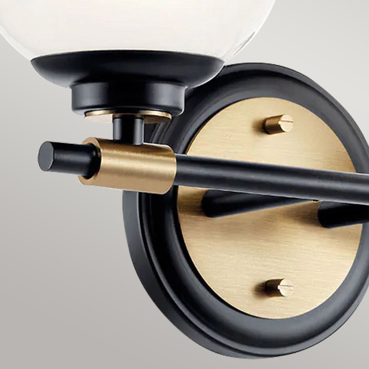 Benno Black & Bronze Double Bathroom Wall Light