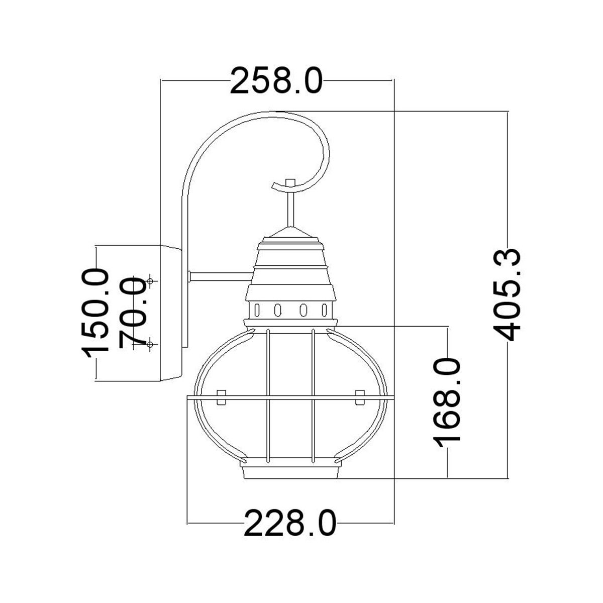 Kichler Bridge Point Zinc Medium Outdoor Wall Light