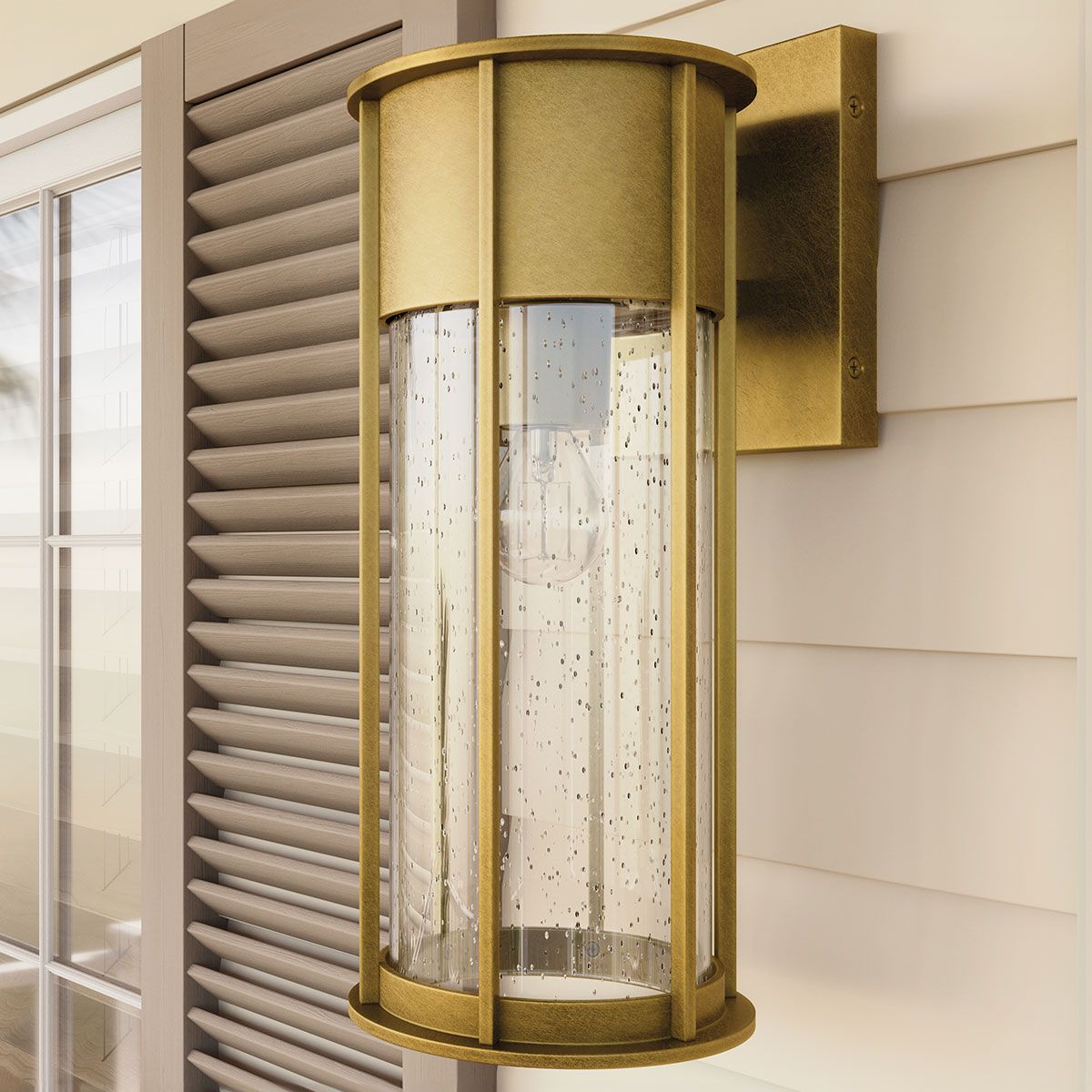 Camillo Brass Medium Outdoor Wall Lantern
