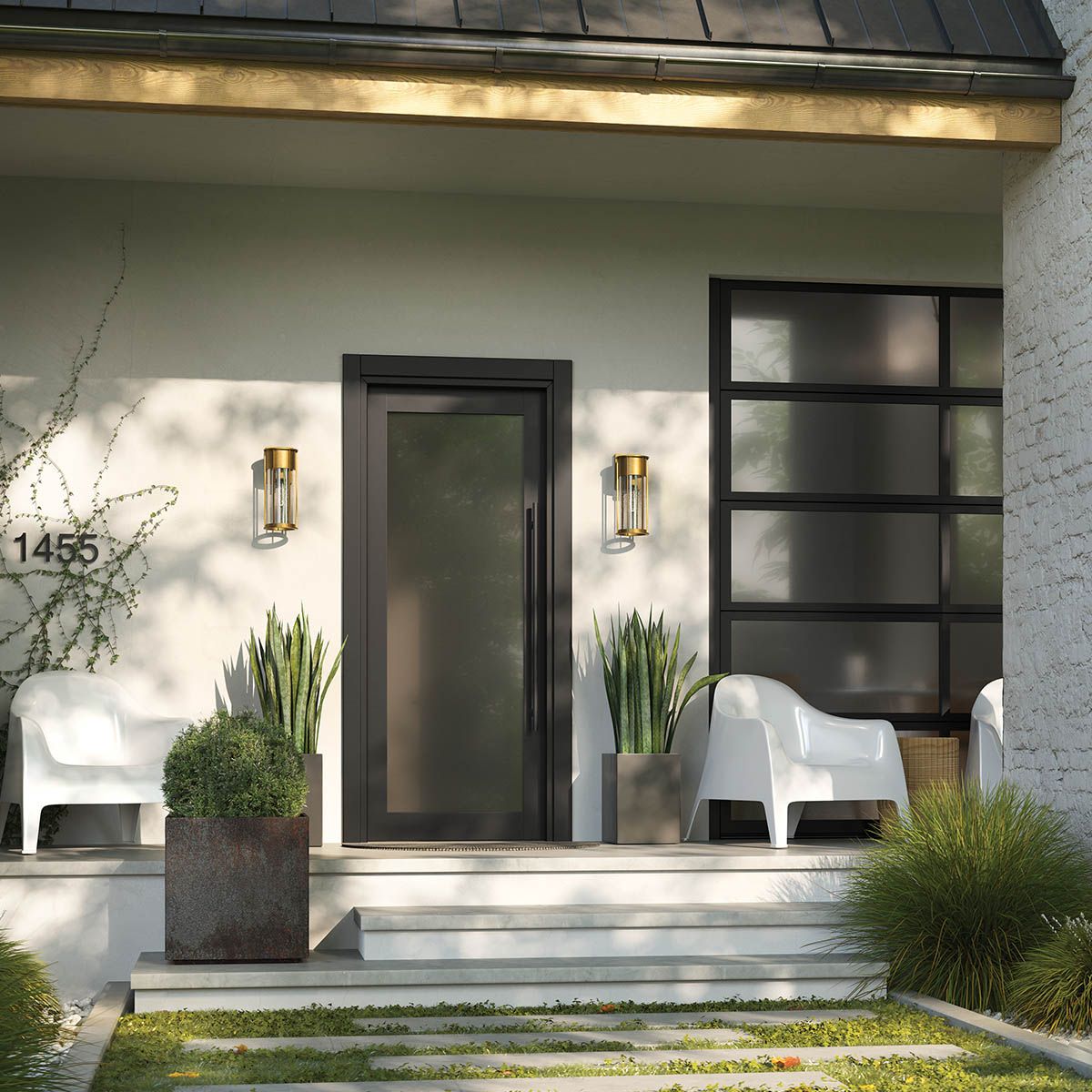 Camillo Brass Medium Outdoor Wall Lantern