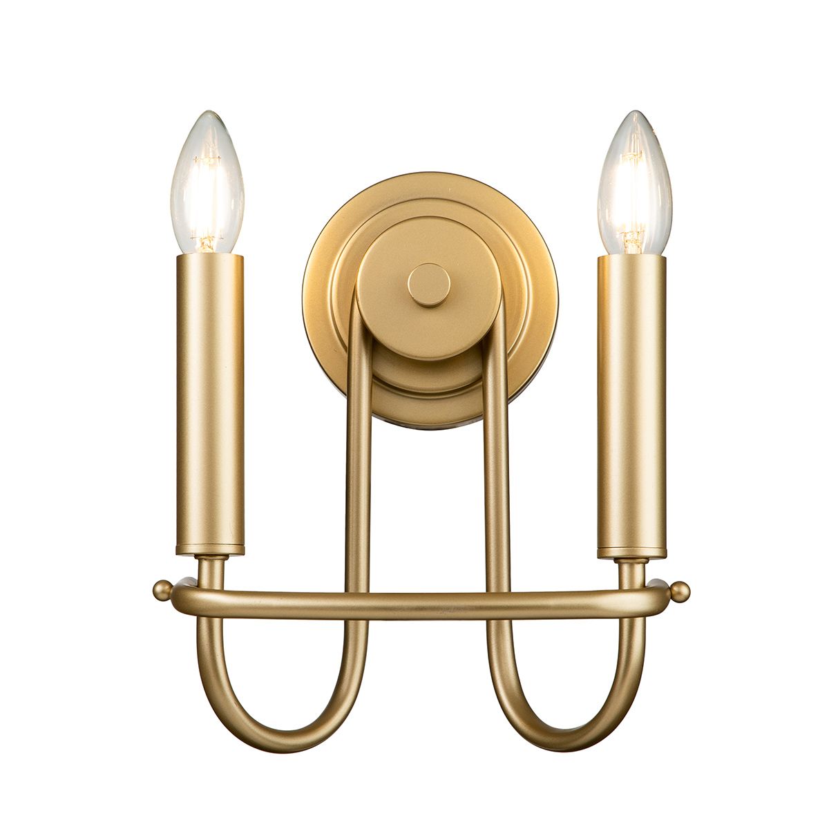 Capitol Hill Brass Double Wall light KL-CAPITOL-HILL2-PNBR by Kichler
