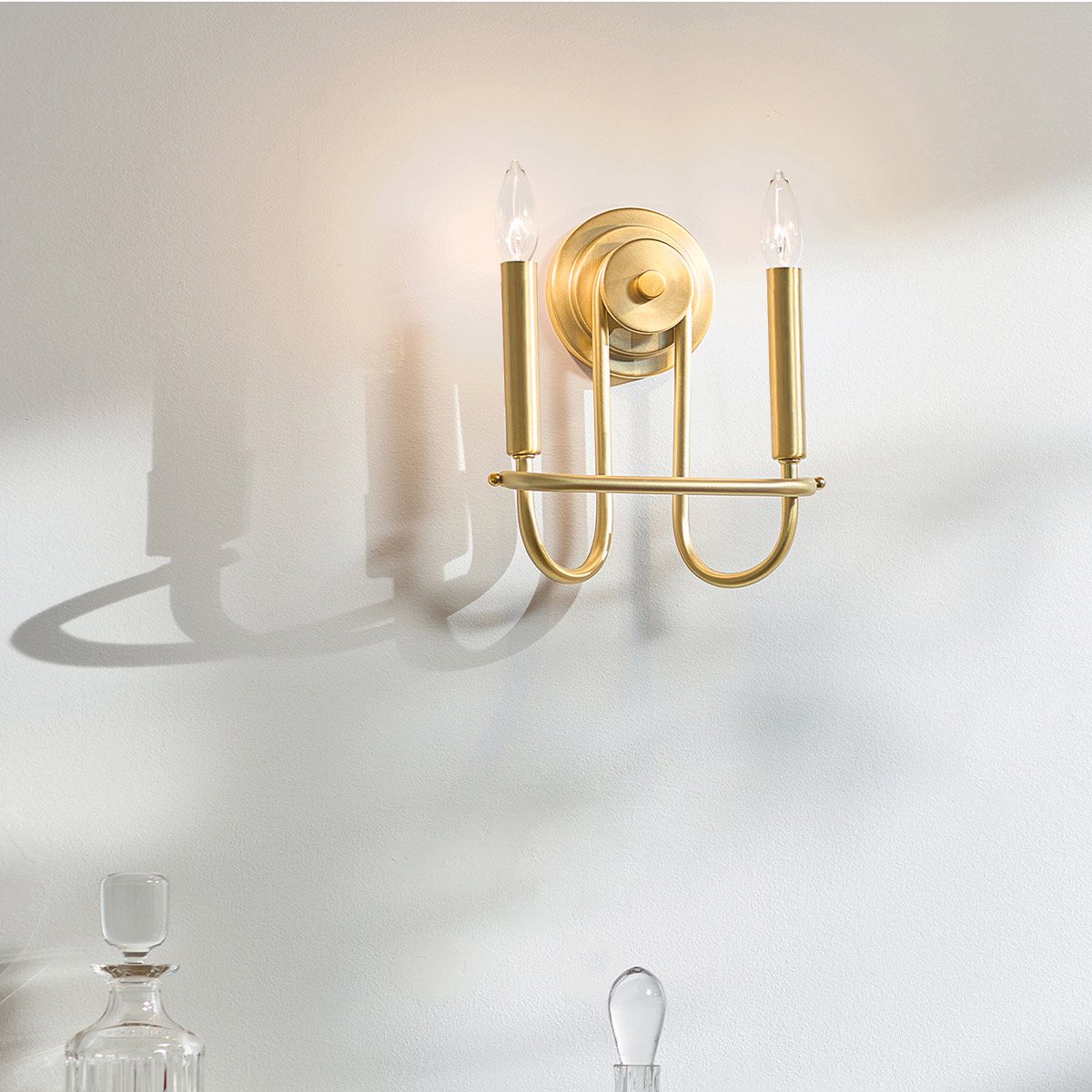 Capitol Hill Brass Double Wall light