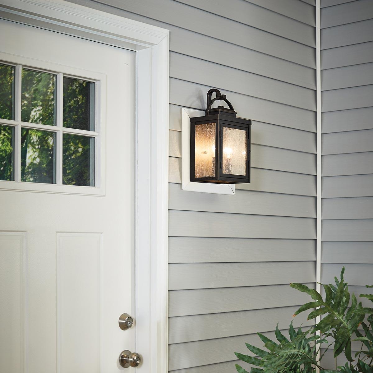 Kichler Carlson 2 Light Bronze Outdoor Wall Light