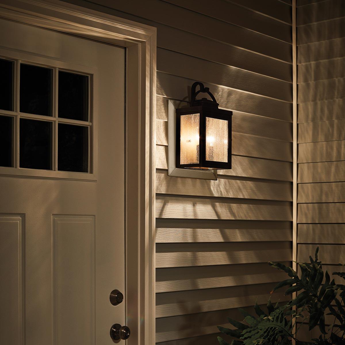 Kichler Carlson 2 Light Bronze Outdoor Wall Light