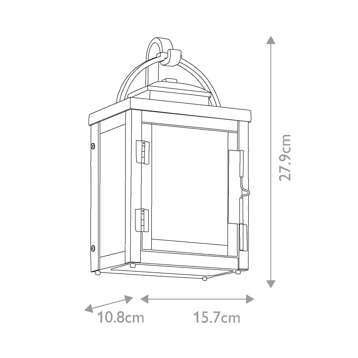 Kichler Carlson 1 Light Bronze Outdoor Wall Light