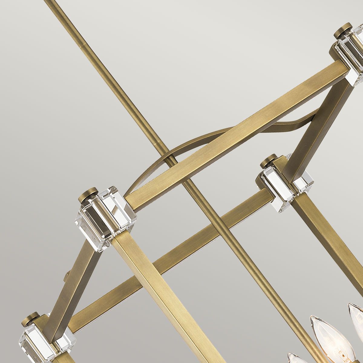 Kichler Cayden 4 Light Large Brass Pendant Ceiling Light