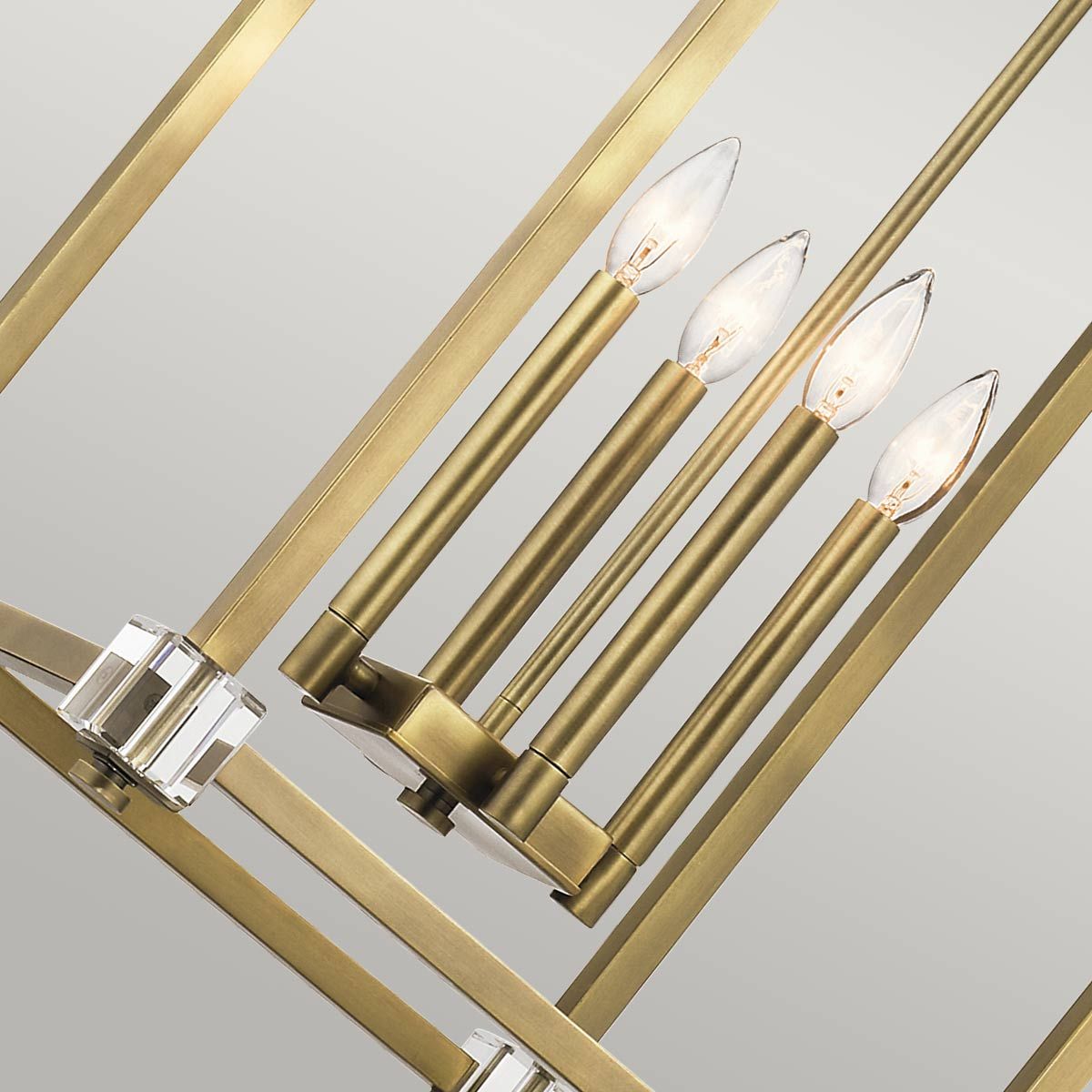 Kichler Cayden 4 Light Large Brass Pendant Ceiling Light
