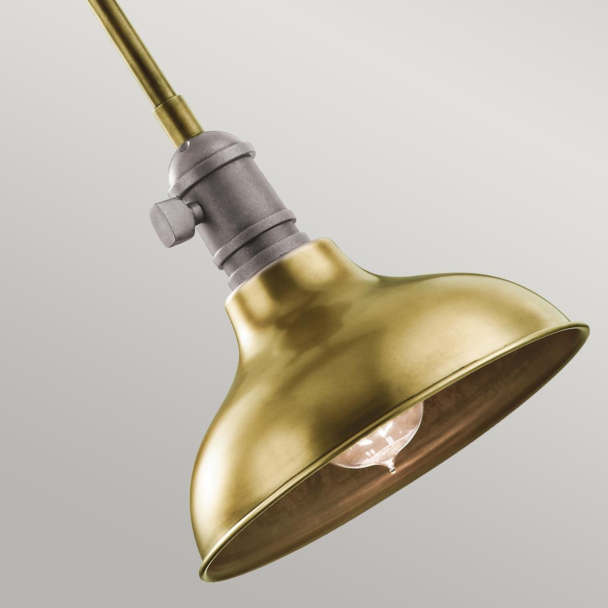 Kichler Cobson 1 Light Mini Natural Brass Ceiling Pendant