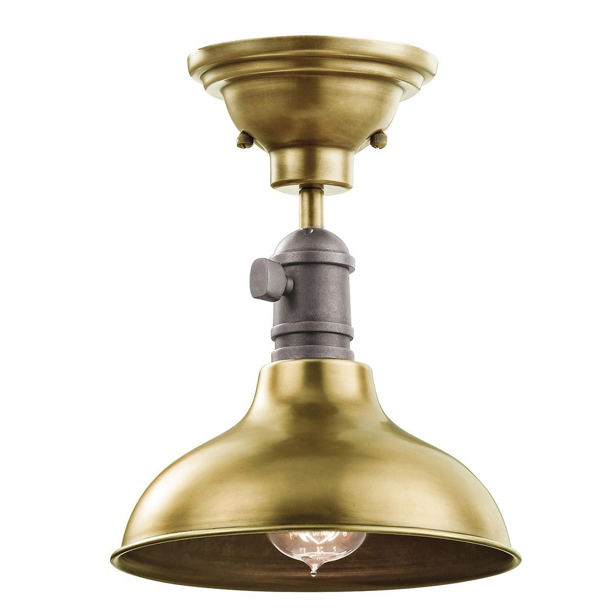Kichler Cobson 1 Light Mini Natural Brass Ceiling Pendant