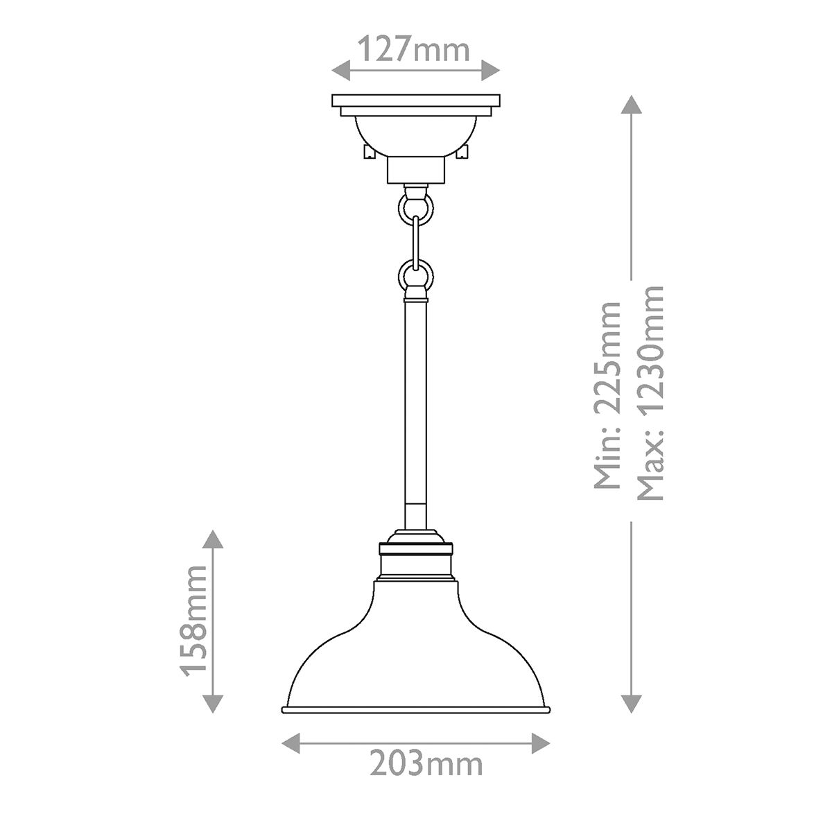 Kichler Cobson 1 Light Mini Natural Brass Ceiling Pendant