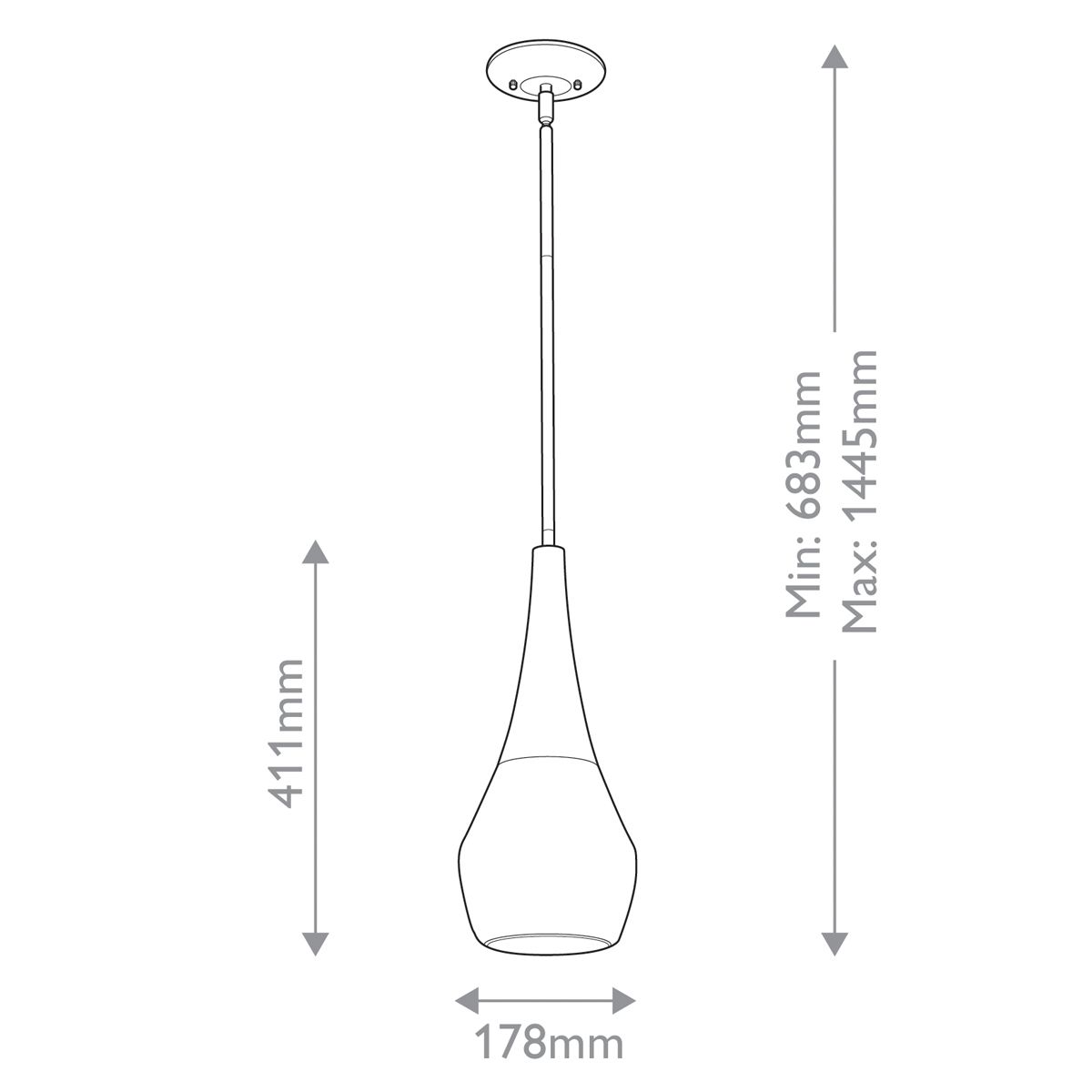 Deela Bronze Ceiling Pendant Light