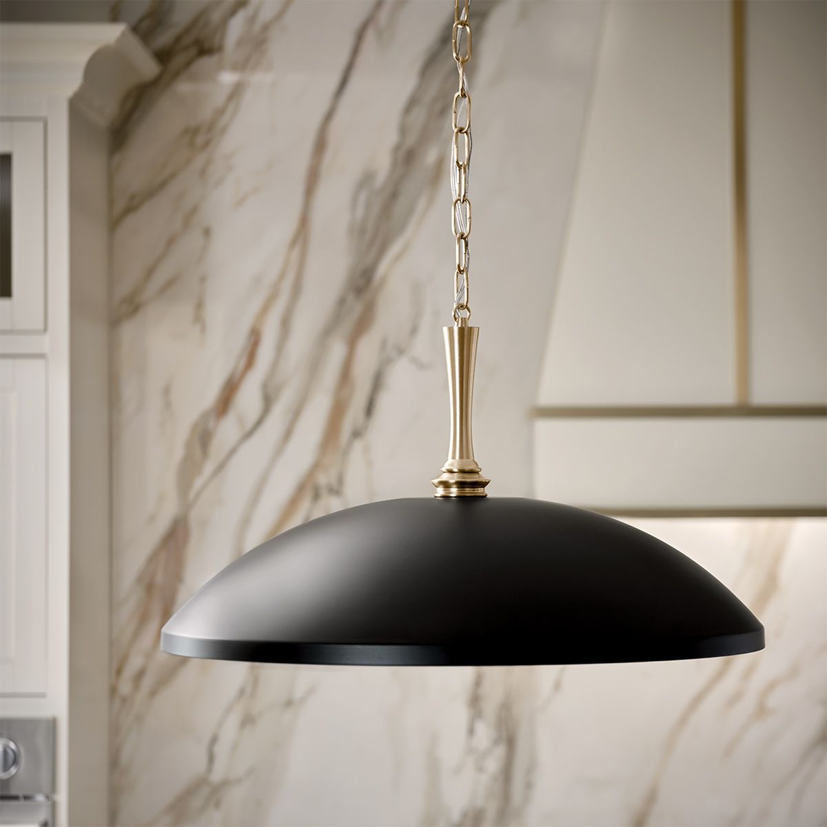 Kichler Delarosa Black and Champagne Bronze Ceiling Pendant Light