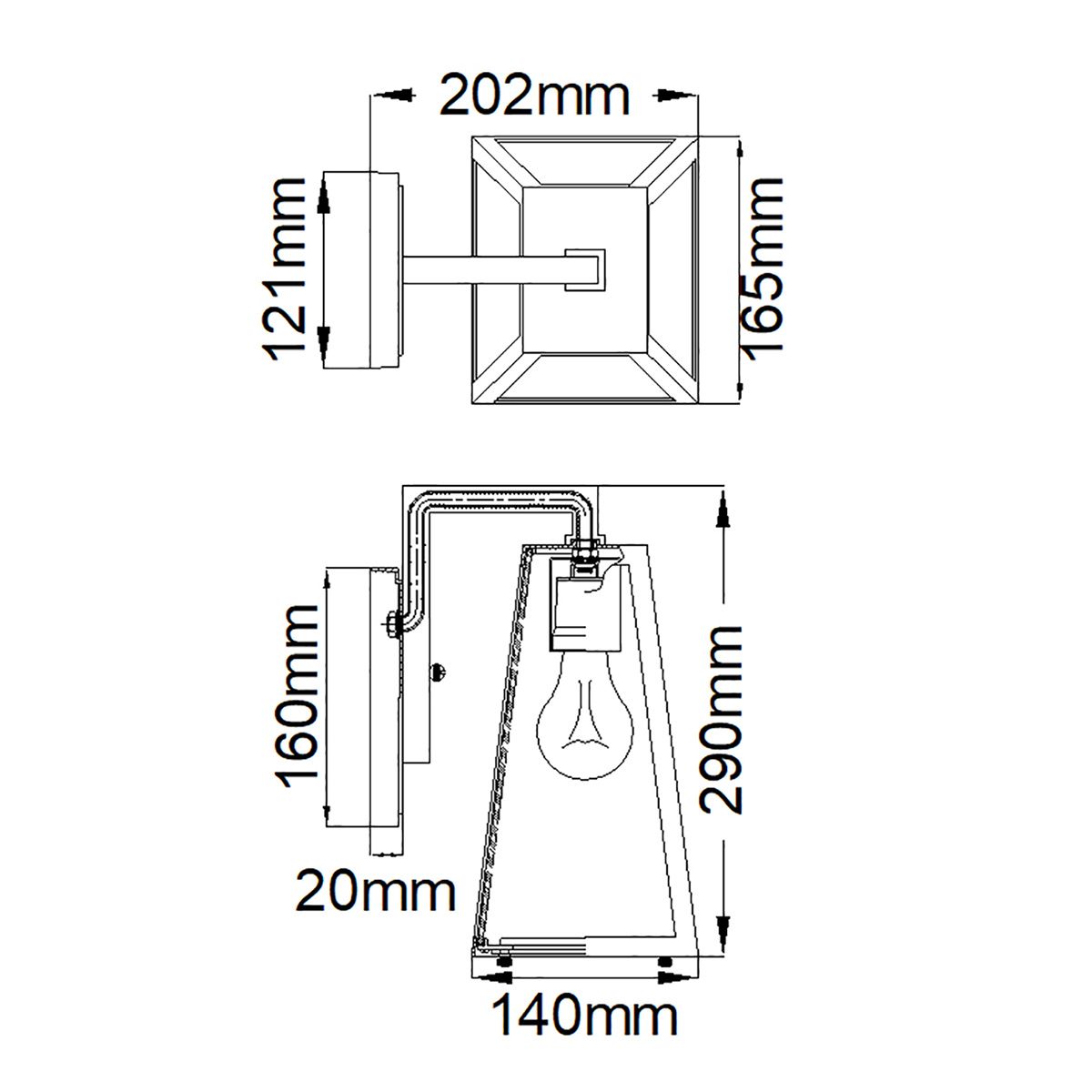 Kichler Delison 1 Light Bronze Small Outdoor Wall Light