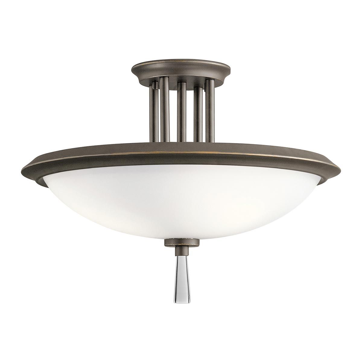 Dreyfus 3 Light Bronze Semi-Flush Ceiling Light