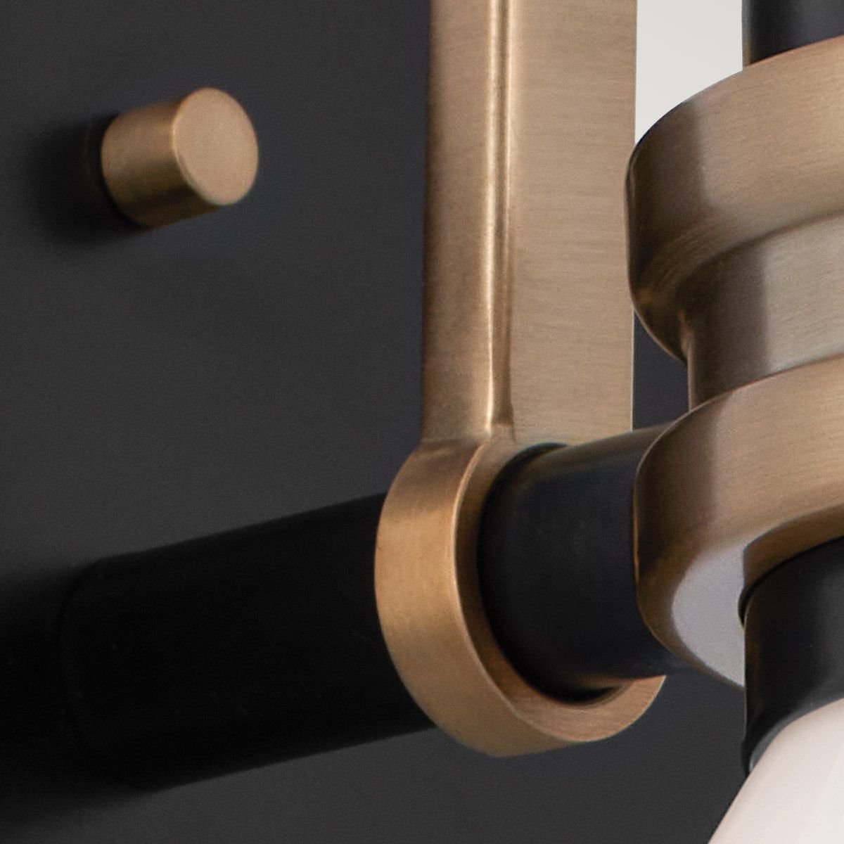 Kichler Farum Black with Champagne Bronze Wall Light