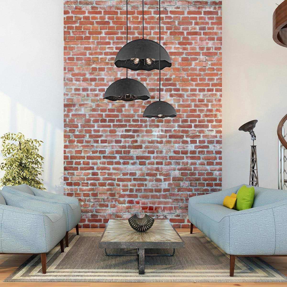 Kichler Fracture 3 Light Zinc Ceiling Pendant