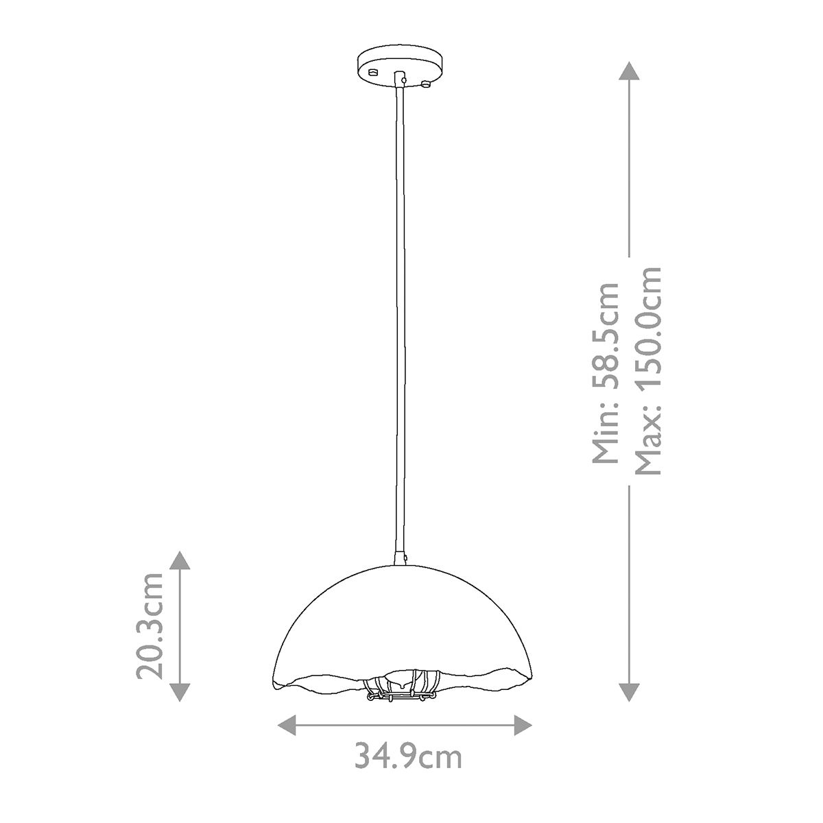 Kichler Fracture 1 Light Zinc Ceiling Pendant