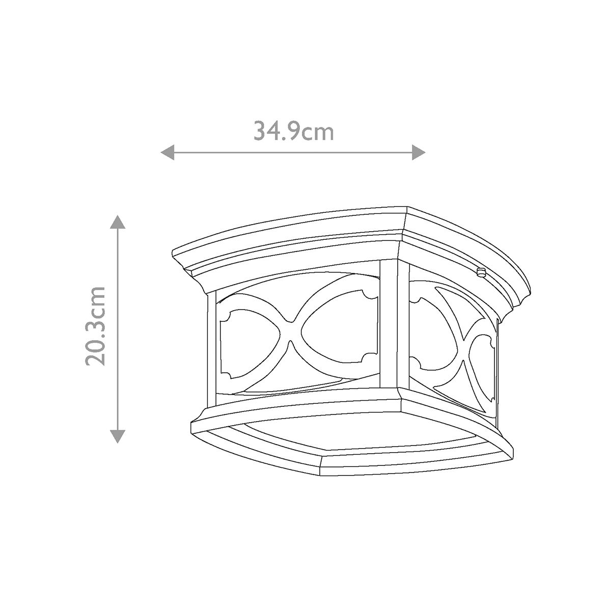 Kichler Franceasi Olde Bronze Outdoor Porch Ceiling Lantern — alternate view