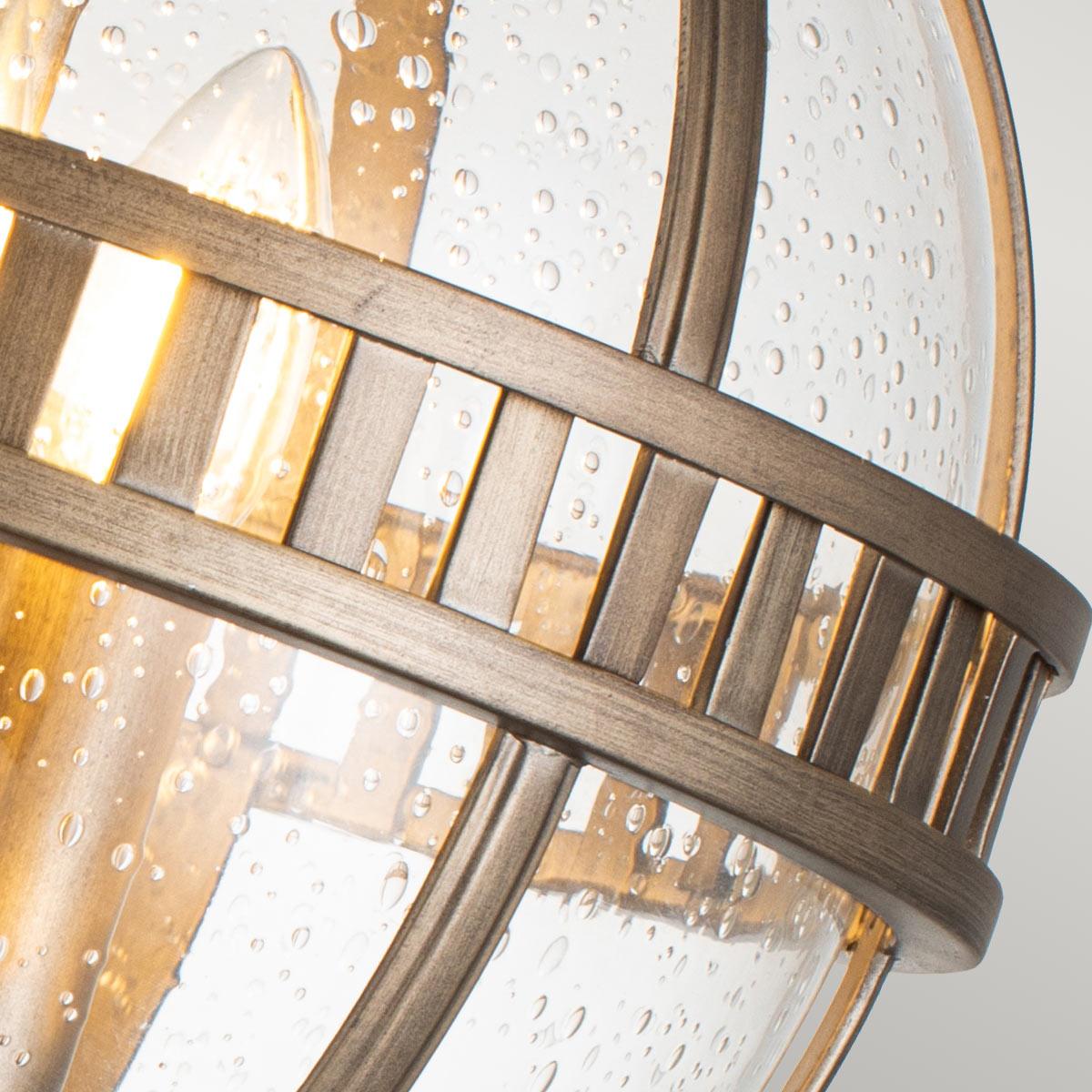 Kichler Halleron 3 Light Bronze Outdoor Pedestal Lantern