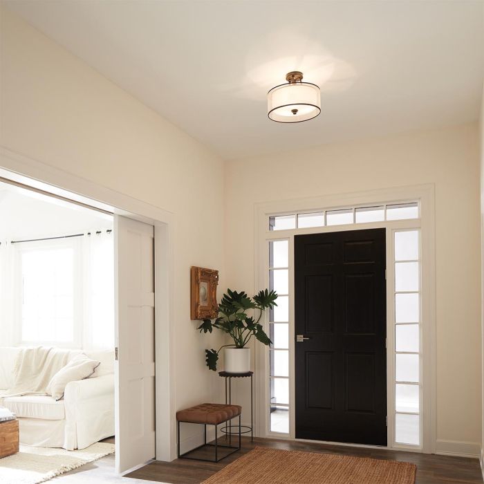 Kichler Lacey Mission Bronze Small Ceiling Semi-Flush Light