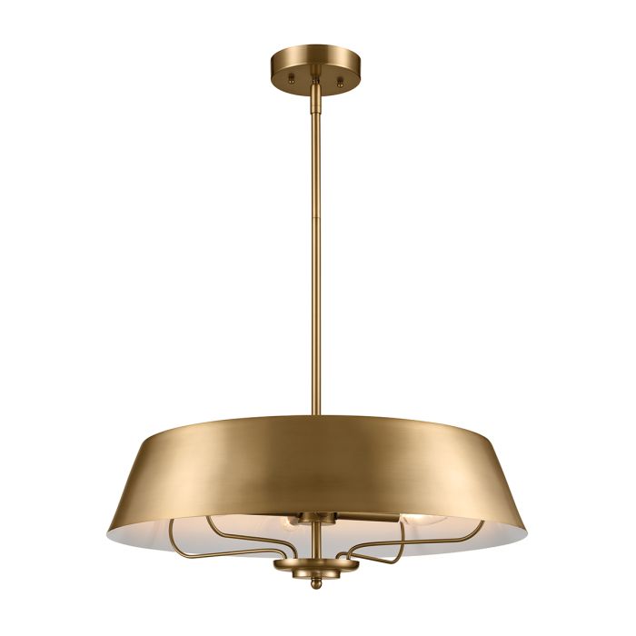 Luella 4lt Duo-Mount Brass Living Room Pendant/Flush Ceiling LIght by Kichler Lighting KL-LUELLA-4P-BNB