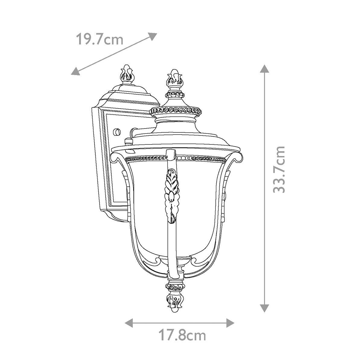 Kichler Luverne Rubbed Bronze Small Outdoor Wall Light