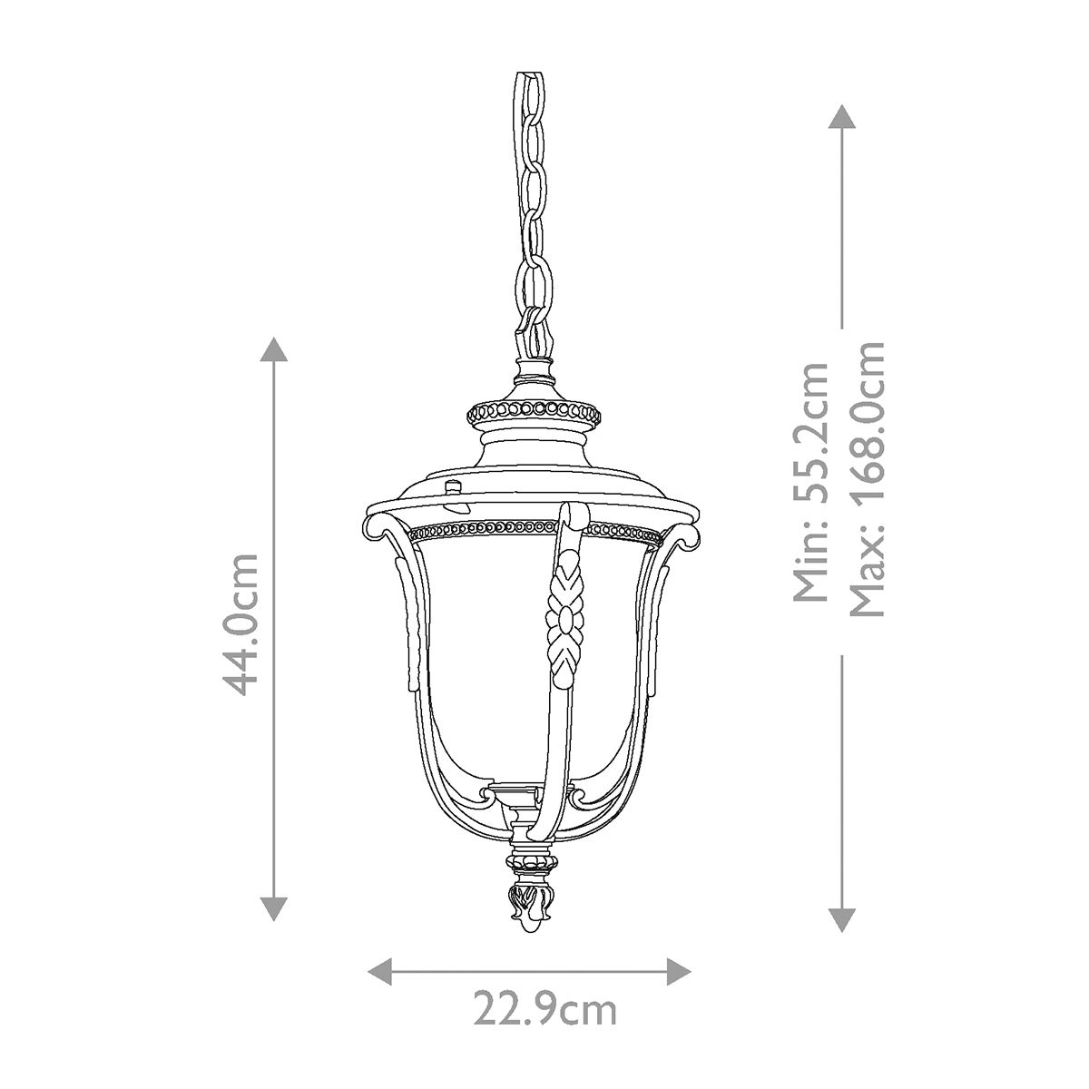 Kichler Luverne Rubbed Bronze Outdoor Pendant Light