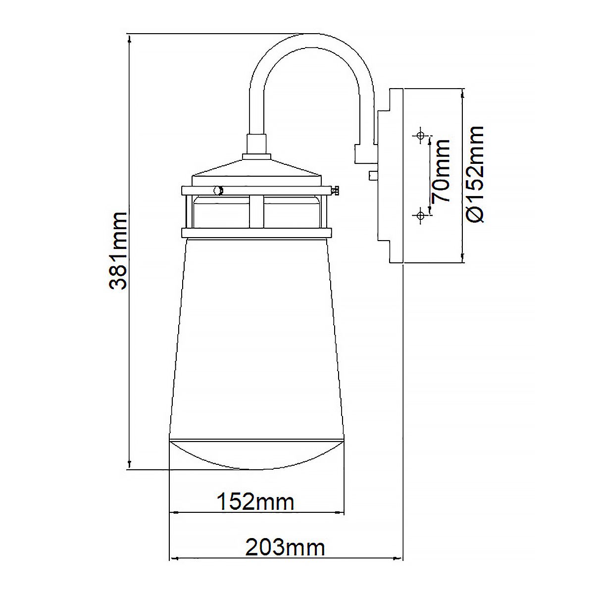 Kichler Architectural Bronze Medium Outdoor Wall Light