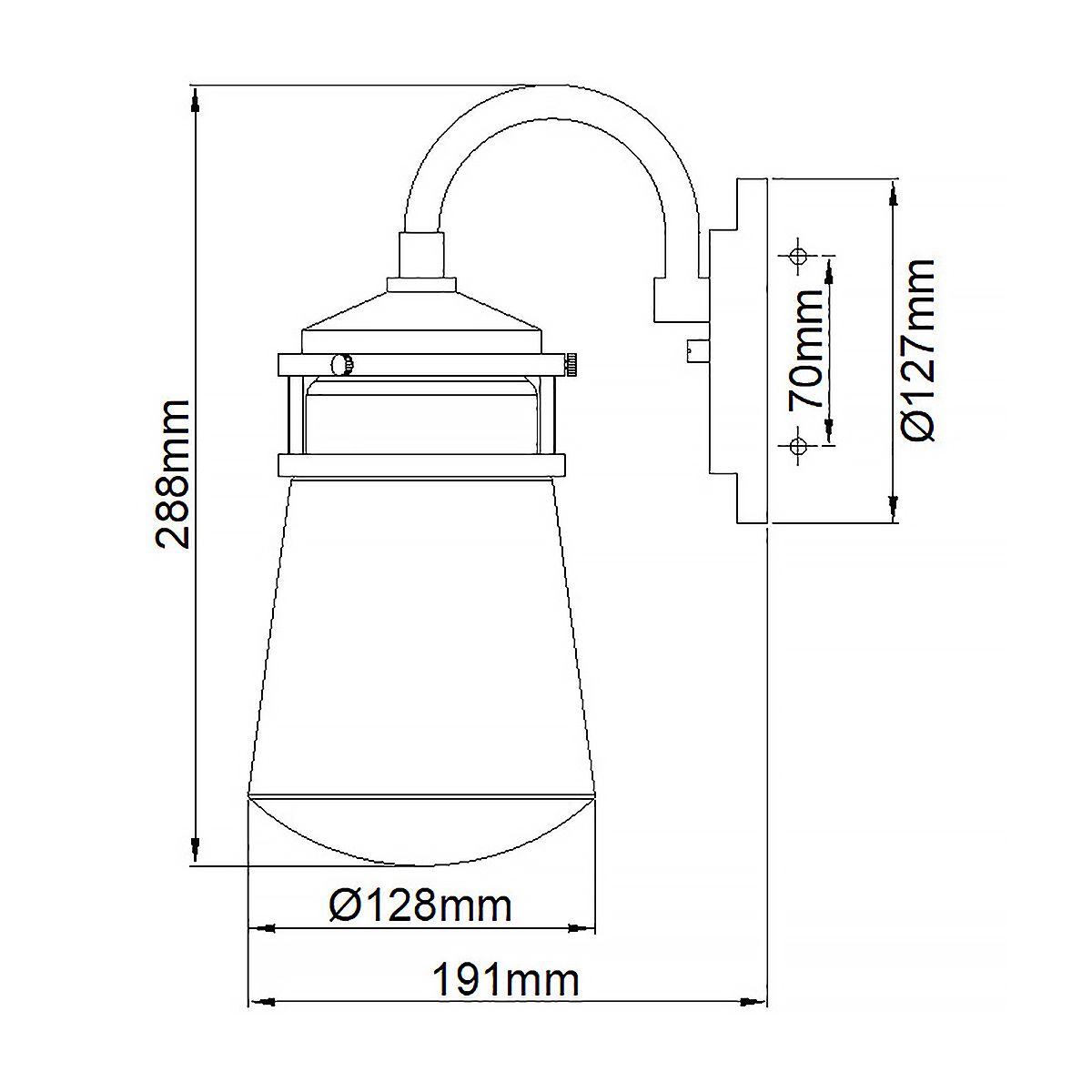 Kichler Lyndon Architectural Bronze Small Outdoor Wall Light-warehouse-clearance-220526
