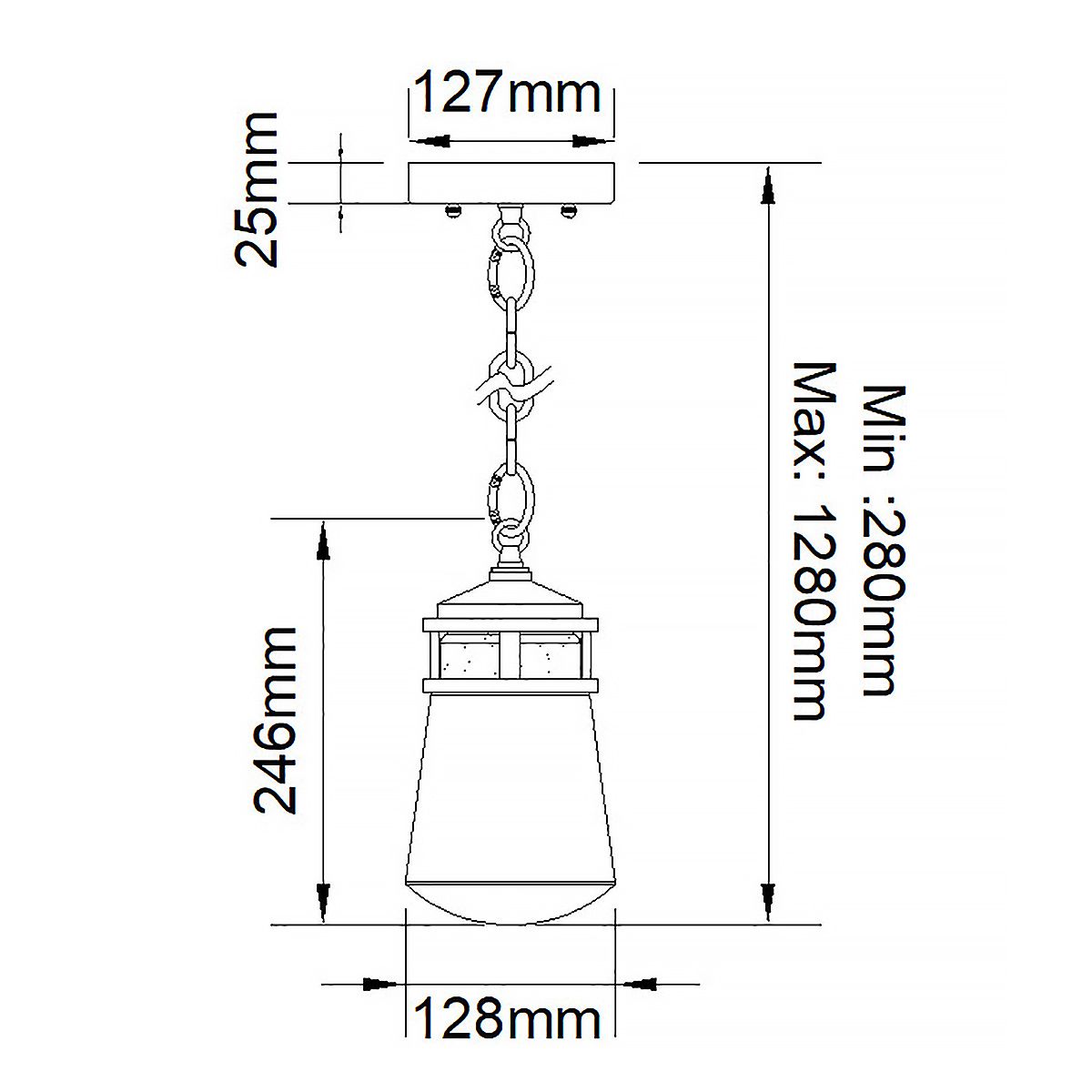 Kichler Lyndon Architectural Bronze Small Outdoor Lantern
