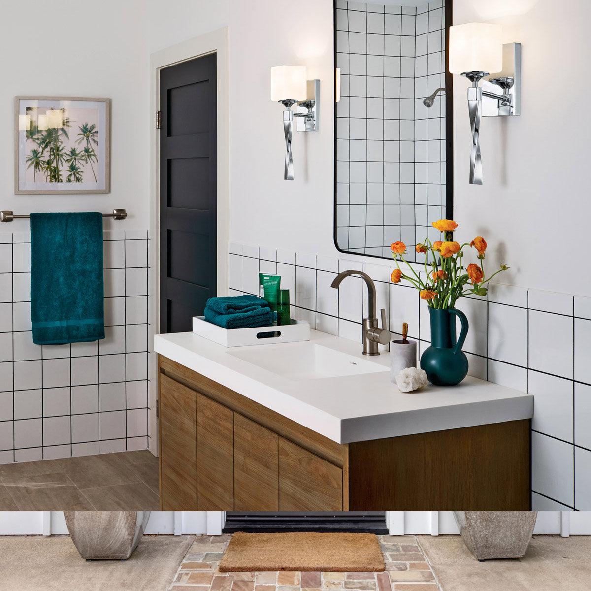 Kichler Marette 1 Light Chrome Bathroom Wall Light