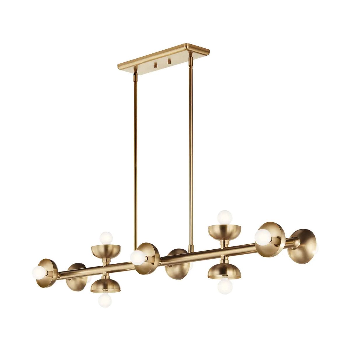 Palta 10 Light Bronze Kitchen Linear Pendant KL-PALTA-LP10-CPZ by Kichler