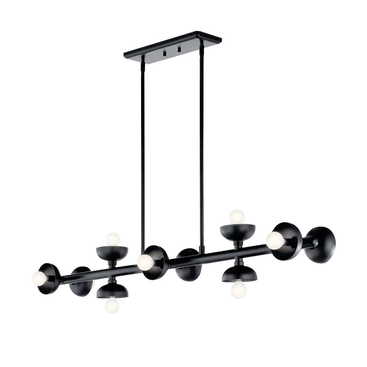 Palta 10 Light Black Kitchen Linear Pendant KL-PALTA-LP10-BK by Kichler